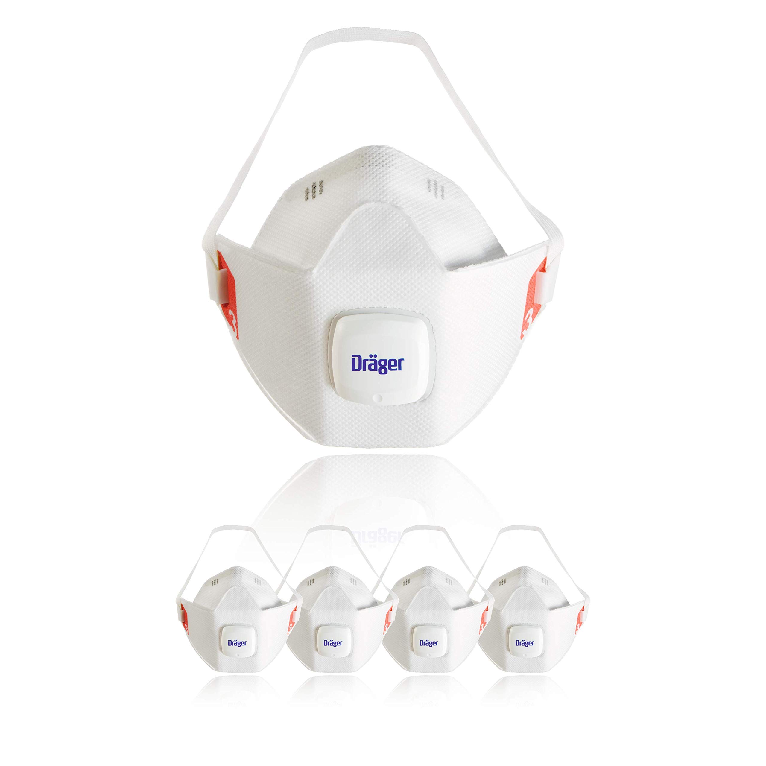 Dräger X-plore® 1930 V 5 Mascarilla de protección respiratoria FFP3, máscaras anti polvo apta para trabajos de construcción, de pintura y químicos | Talla S