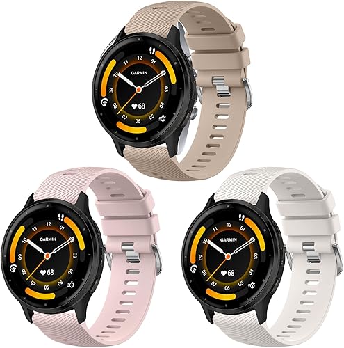 Miniatura 8 de Meliya Correa de reloj Garmin Venu 3 / Venu 2 / Vivoactive 4 para mujeres y hombres, correa de repuesto deportiva de silicona suave de 0.866