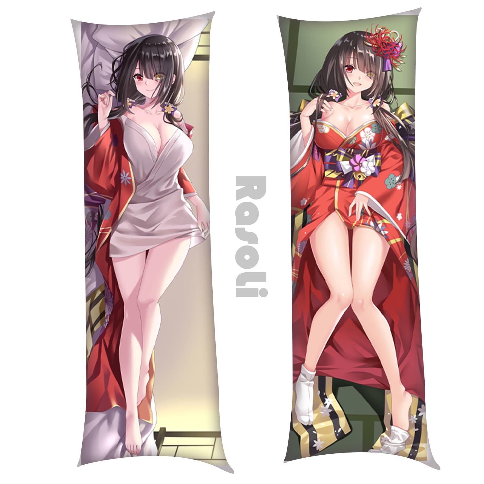 Date a Live Nightmare Tokisaki Kurumi Anime Waifu Girl Hugging Body Pillow Case Cover 150cm X 50cm Peach Skin Uncensored Dakimakura (B)