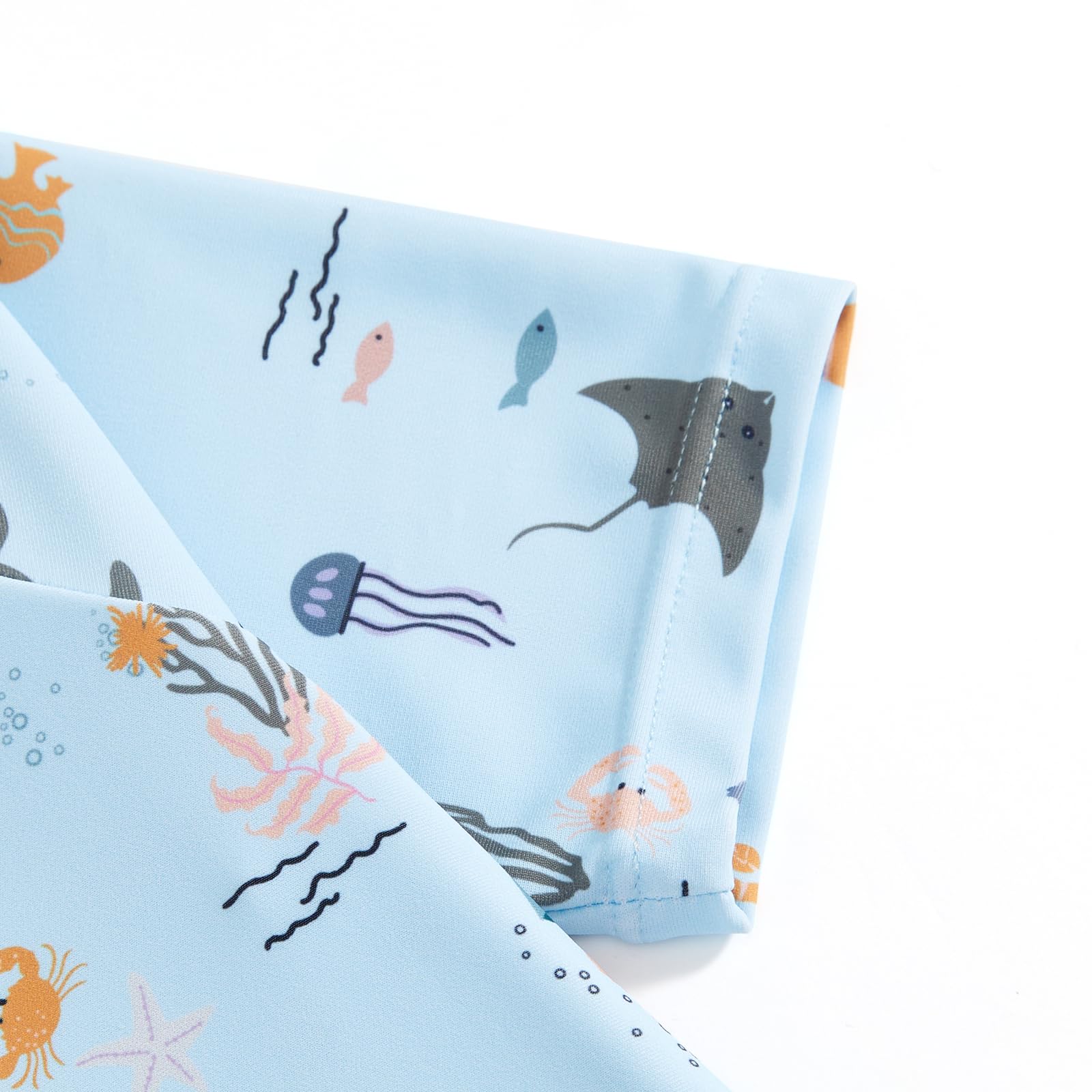 JiAmy Traje de baño para bebé niño con sombrero de sol de manga corta con cremallera, protección solar, playa, traje de baño de una pieza, 6M-5Y