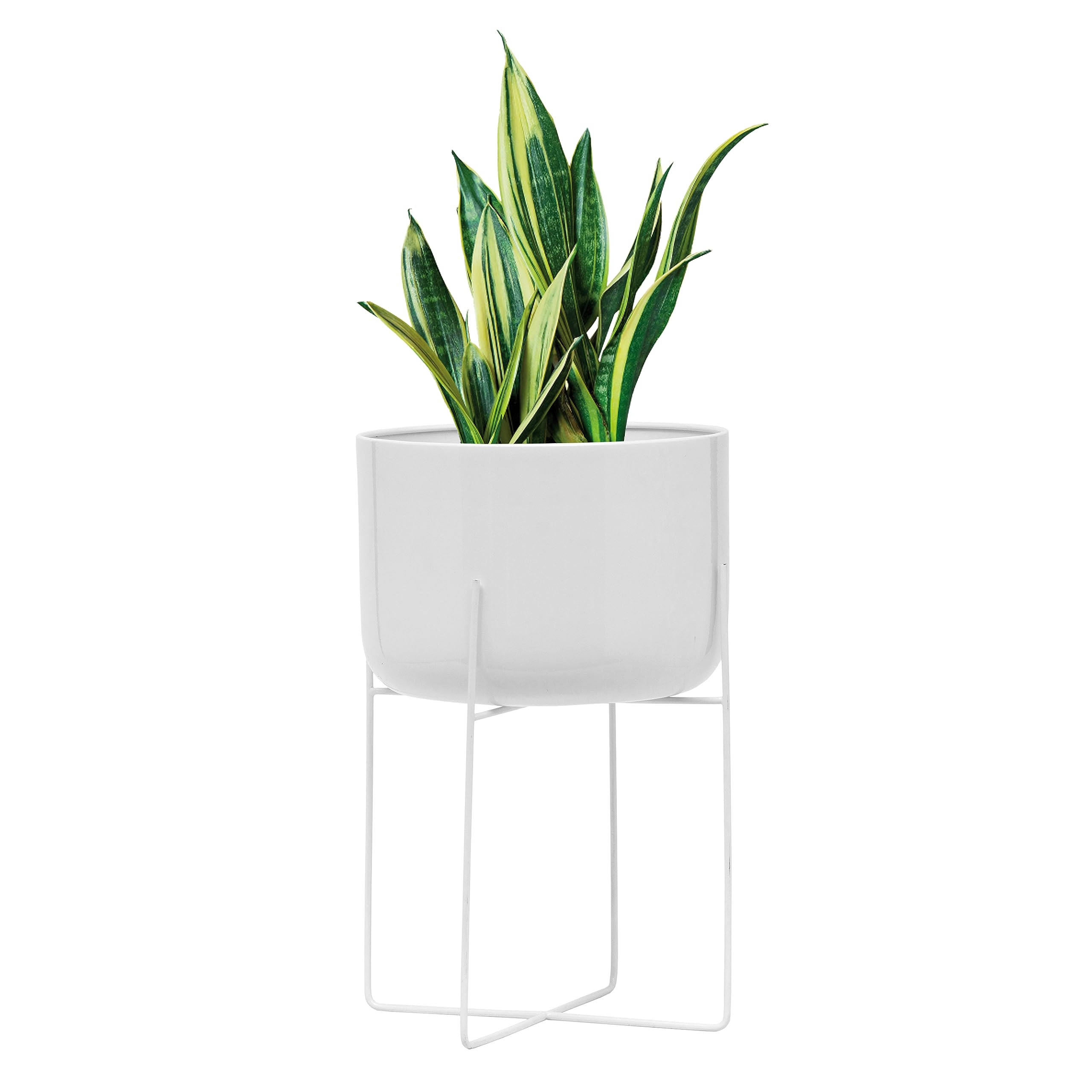 Amazon Brand - Umi White Metal Planter - Contemporary Elegance for Your Plants, 25x25x39 CM (B0CH8DS9PP) Amazon Price History, Amazon Price Tracker