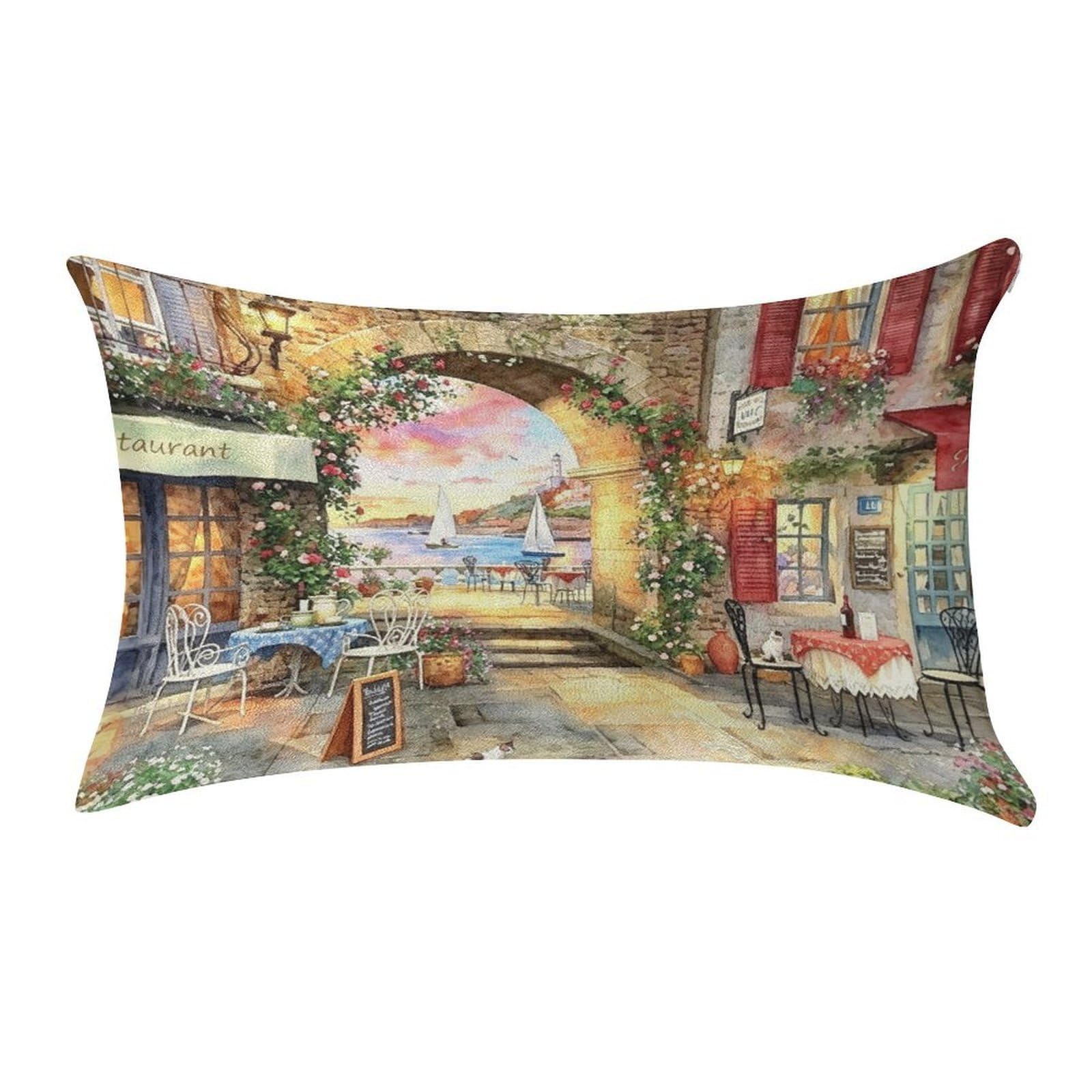 Fekiloot Style Coastal Architecture Pillow Covers Home Decor Pillow Cases