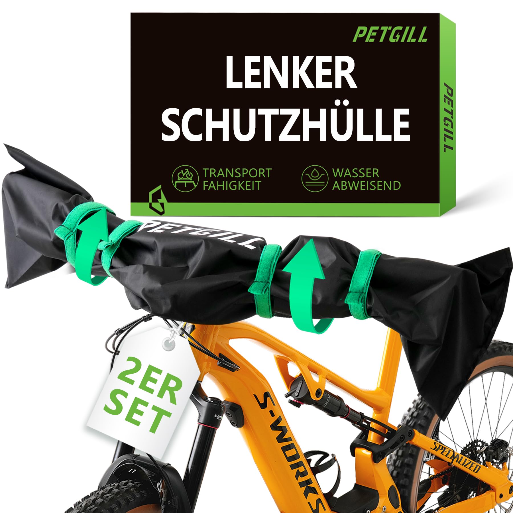 2er pack Lenkerschutzhülle Ebike Fahrradrahmen-Transportschutz Fahrrad Zubehör wasserfest feuchtigkeits-und staubgeschützt Fahrrad Abdeckung Fahrrad camping zubehör