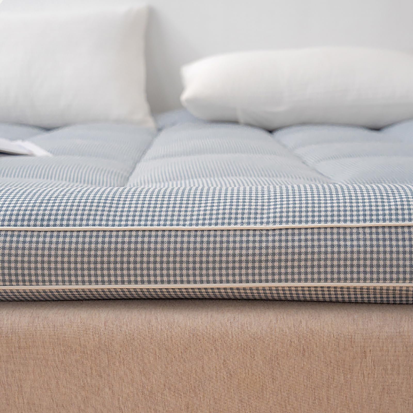 Faltbare Futon-Matratze, tragbar, gesteppt, Camping-Matratze, dicke Tatami-Matte, aufrollbare Matratze, Schlafunterlage für Sofa, Zuhause und Camping (120 x 203 cm), braun)