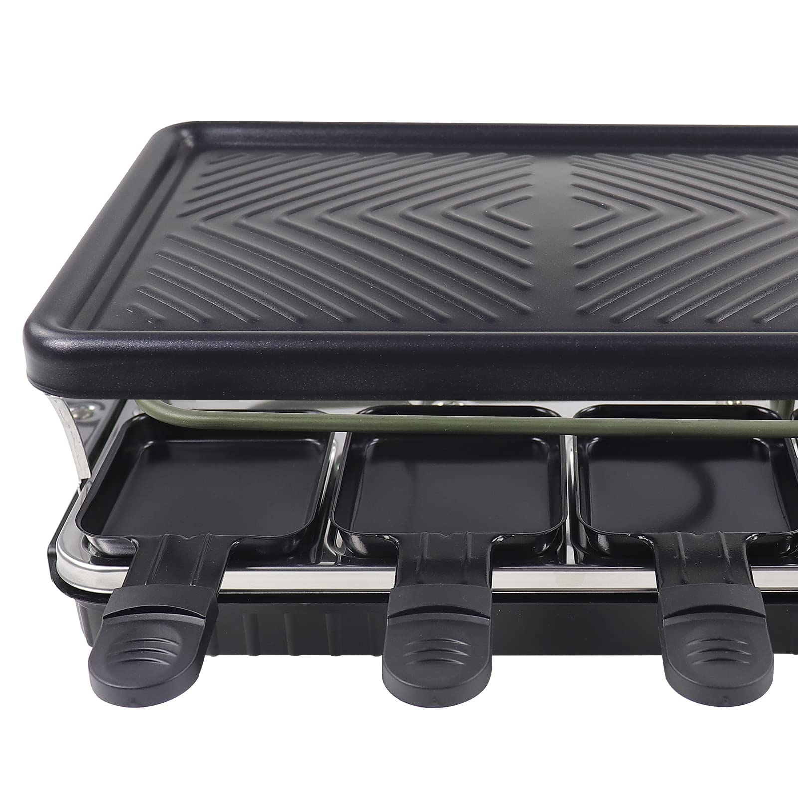 Mini Padelle per Raclette, Piastra per Raclette Rivestimento Antiaderente Accessori per Raclette Aantiaderente per Raclette Universale, 8 Pezzi