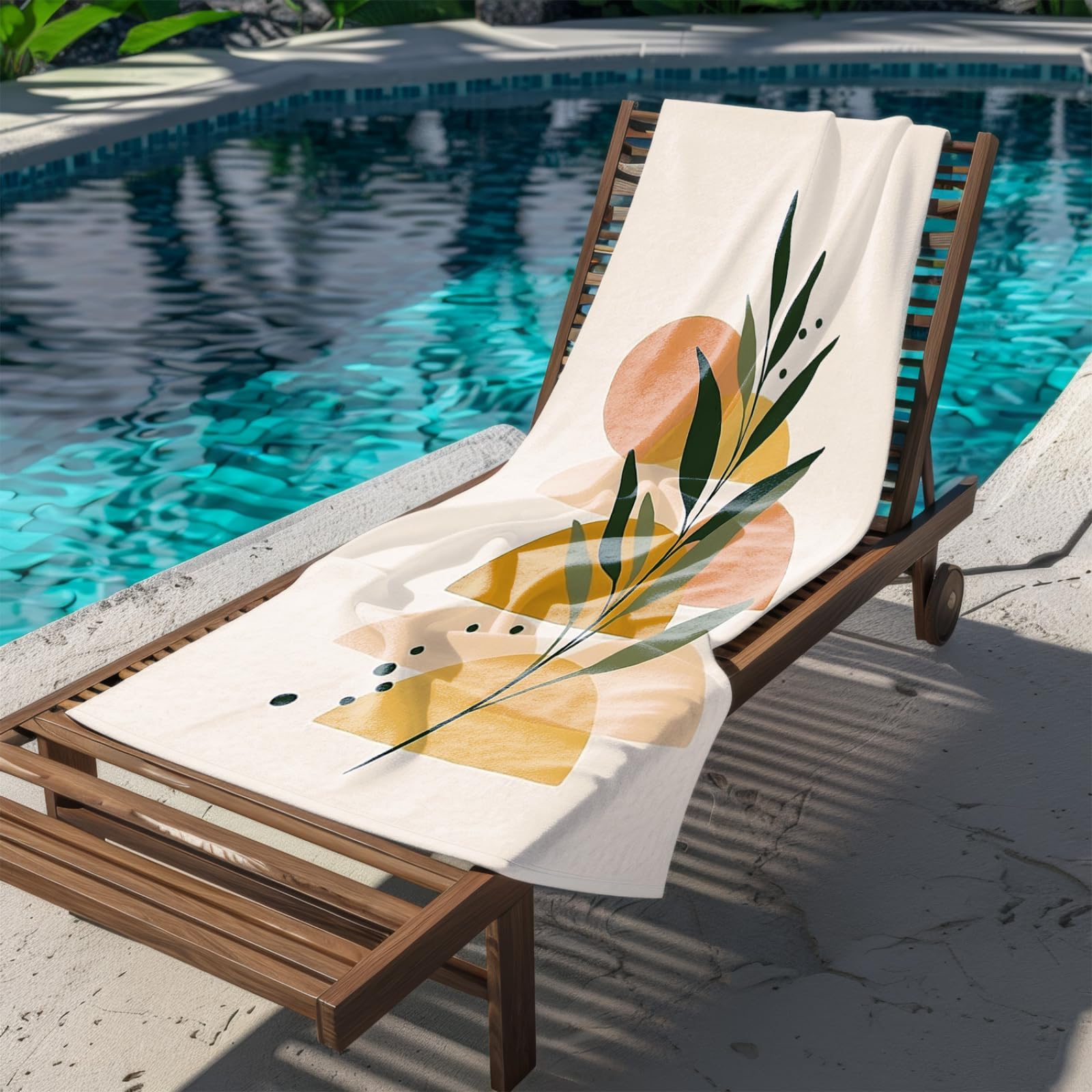 Generico Telo Mare Grande Xxl Giallo Verde | Antisabbia Leggero Assorbente e Compatto Sauna Viaggio Piscina Yoga Campeggio Donna Uomo