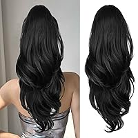 Vista 15 de Extensión de cola de caballo rubio, extensión de cola de caballo con cordón de 20 pulgadas para mujeres, extensiones de cabello de cola de caballo