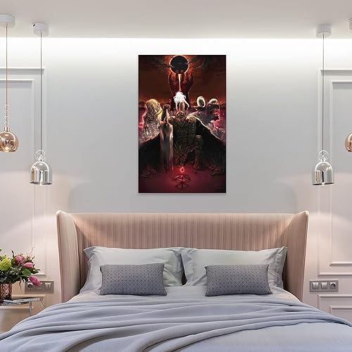 Miniatura 8 de Berserk - Pósteres de anime de estilo gótico, pósteres geniales para dormitorio de niños y niñas, decoración de juegos de apartamento, arte de