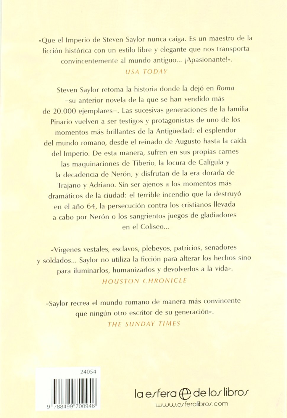 Imperio: la novela de la Roma de los emperadores (Novela histórica)