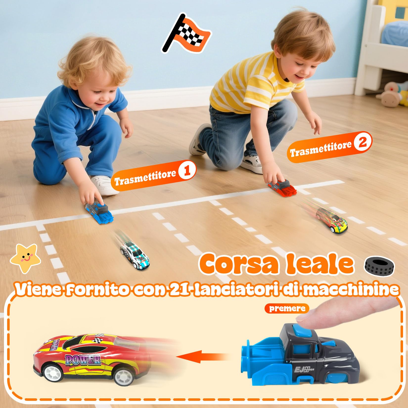 21 Pezzi Macchinine per Bambini Set, 10 Mini Macchine Giocattolo con Lanciatore/Tappeto da Gioco, Veicolo Metallo Die Cast, Cars Giocattoli, Macchinina Bambina, Giochi Bimbo 3 4 5 6 7 8 Anni