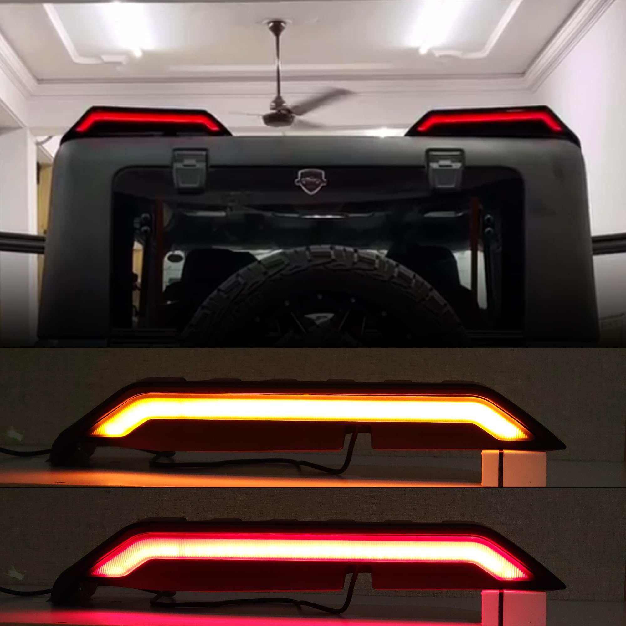 LED Spoiler Roof Light compatible With Thar, Thar Roxx and Jimny, Matrix Beam, Start Animation, Indicator Flow-image-16