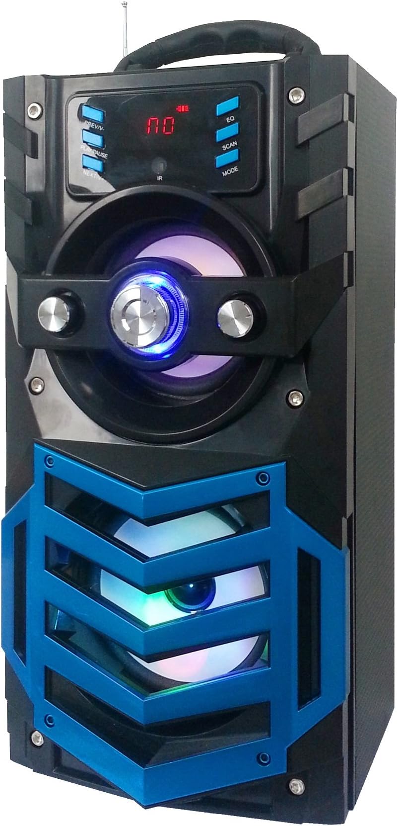 QFX BT-170BL Portable Bluetooth Speaker with FM Radio - Blue