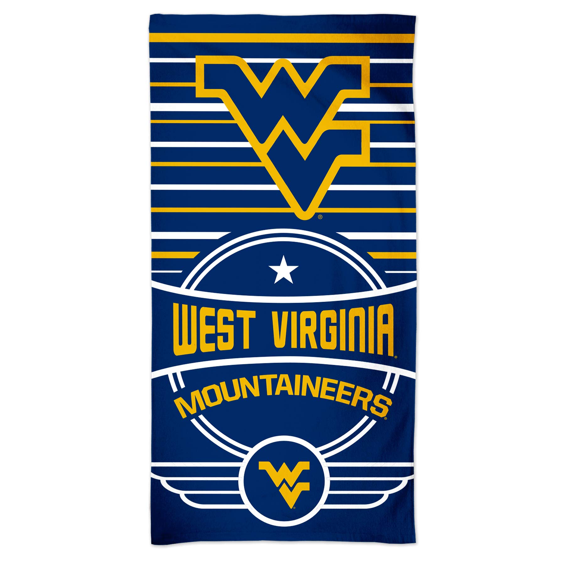 WinCraft NCAA West Virginia Mountaineers NCAA West Virginia Mountaineers Fiber Beach Towel 9lb 30