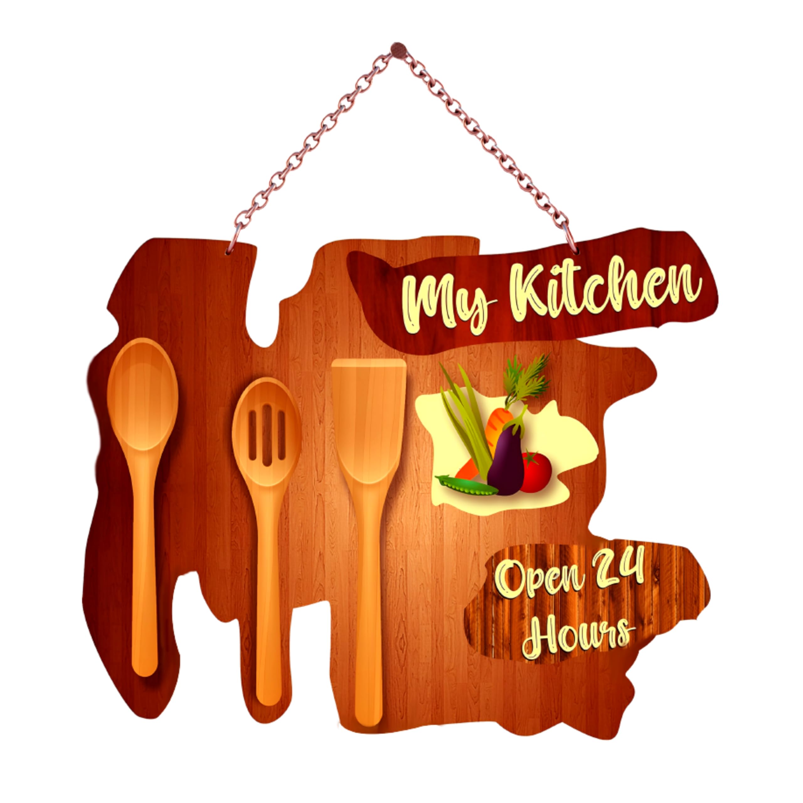 Expleasia, Exuberant & Luxury Decor Decorative Wall Hanging Wooden Art Decoration Item for Home | Office | Living Room | Bedroom | Decoration Items |Home Decor| Gift Items (Kitchen-24Hours)