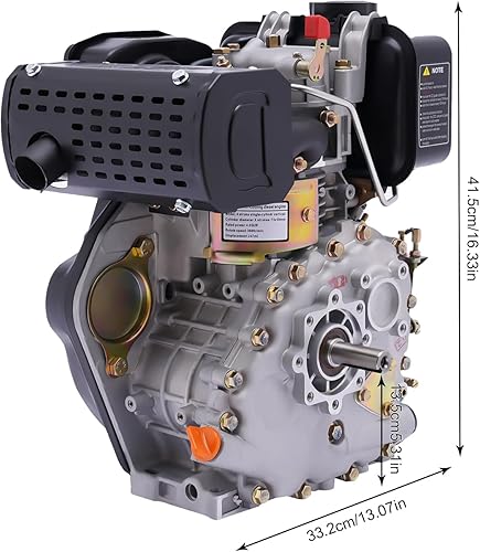 Miniatura 3 de Motor Go Kart, motor diesel, motor diésel, 247CC de 4 tiempos de un solo cilindro de refrigeración por aire, motor diesel para máquinas de molienda,