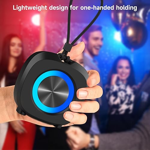 Miniatura 5 de Altavoces Bluetooth portátiles, altavoces TWS con luces RGB, mini altavoz inalámbrico IPX5 impermeable con sonido estéreo fuerte, 15 horas de