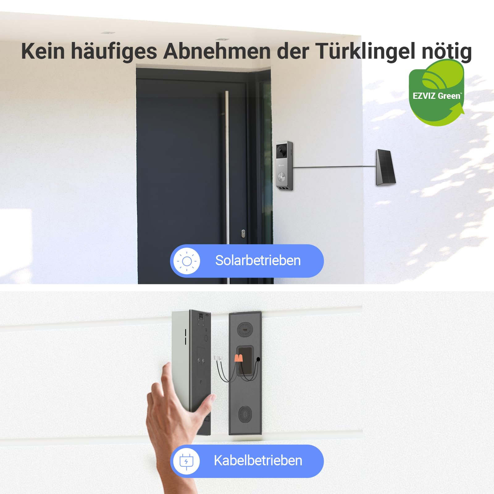EZVIZ Video Türklingel EP3x Pro mit Chime CH1 und Intelligenter Bildschirm SD7
