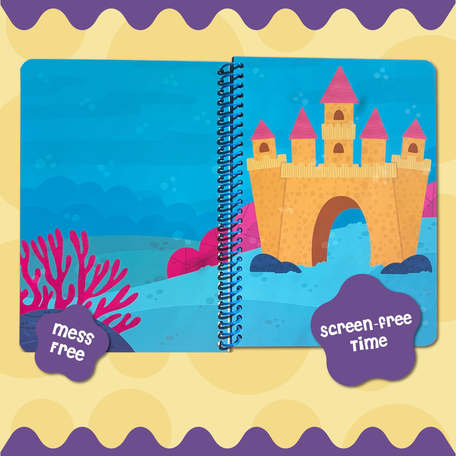 Stick4Ever Jelly Sticker Book® – dla dzieci – wodoodporna, łatwa do czyszczenia, wielokrotnego użytku książka z naklejkami dla małych dzieci – wielokrotnego użytku zajęcia na podróż dla dzieci