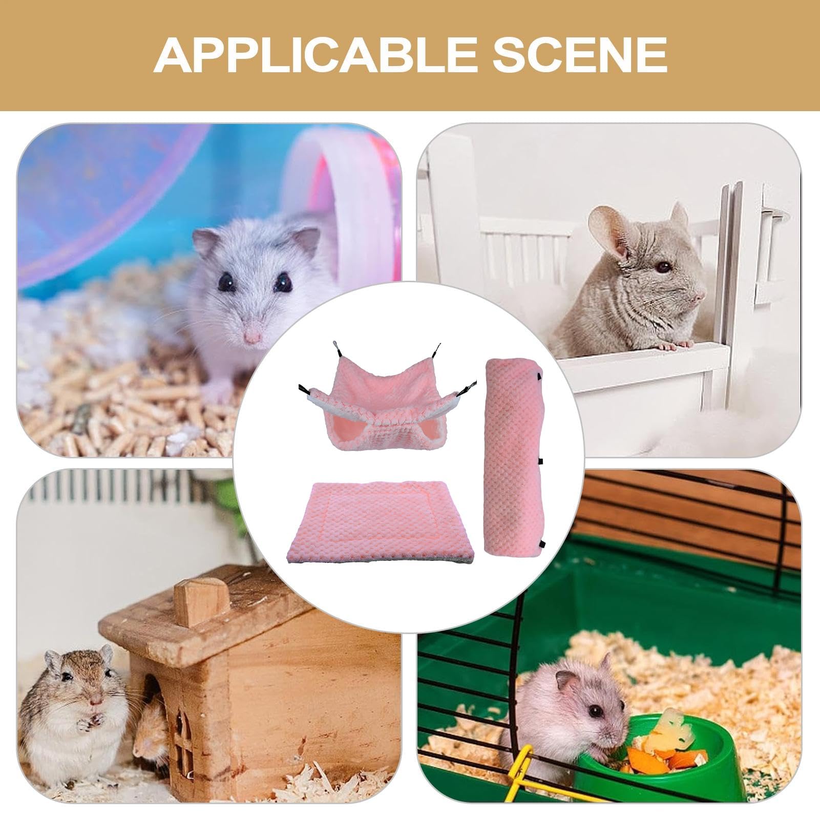 Frettchen-Hängematte, Nesthöhle & Tunnelmatte | Schlafplatz für Chinchillas, Zuckergleiter, Frettchen & Hamster – Ausruhen, Verstecken, Klettern im Winter