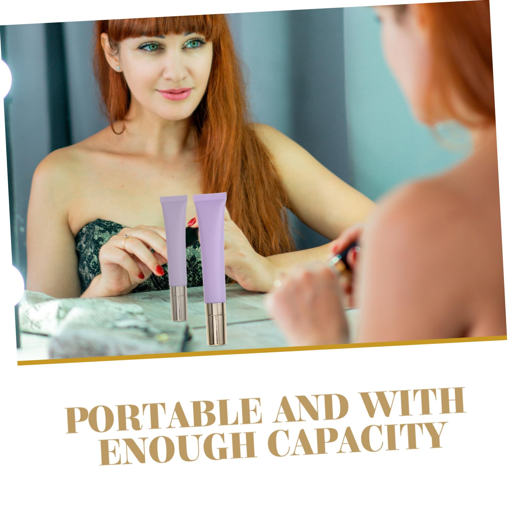 NULYLU 2pcs Refillable Eye Tube Essential Oil Dispenser Leakproof Portable Makeup Tool Ideal for Travel Cosmetics