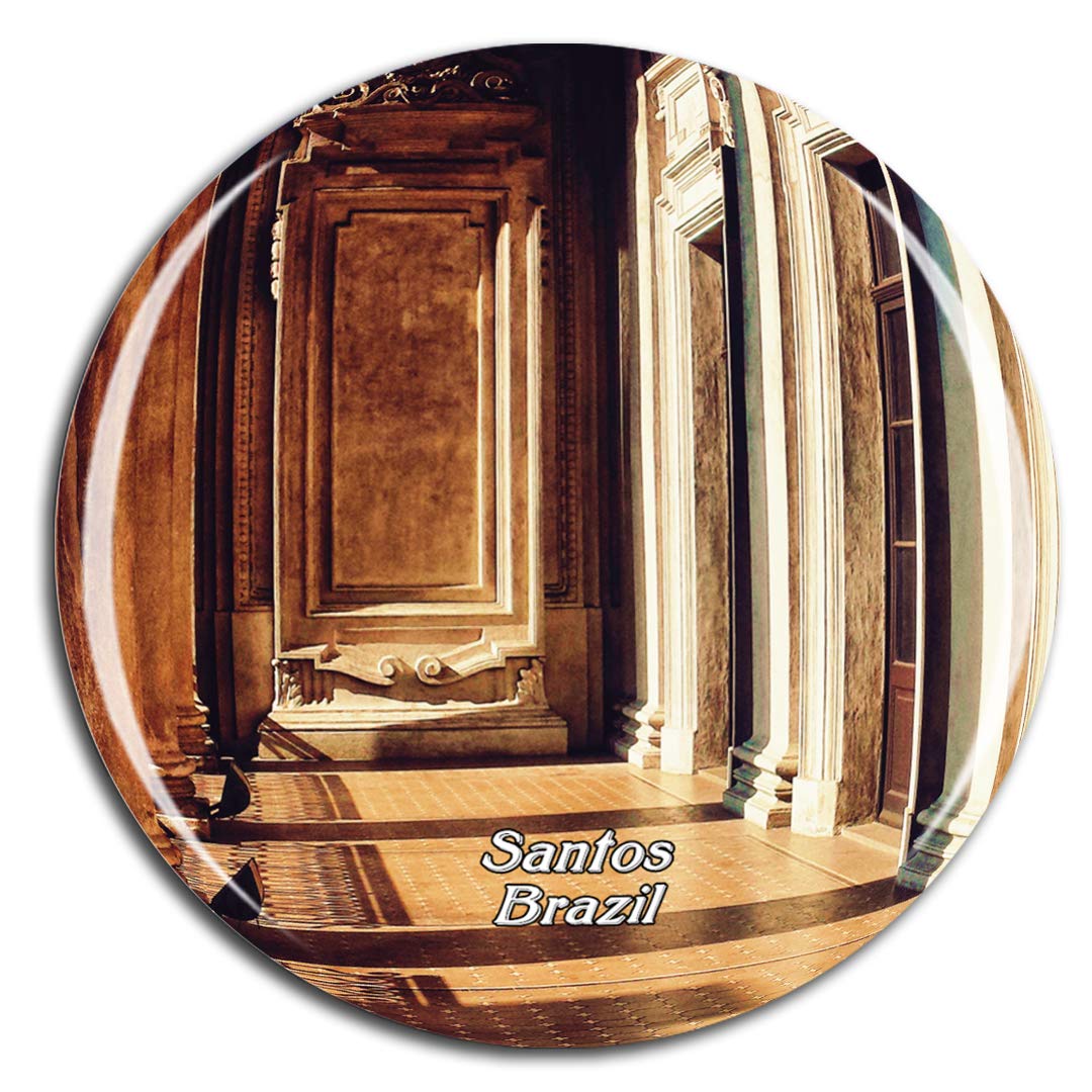 Weekino Brazil Coffee Museum Santos Fridge Magnet 3D Crystal Glass Tourist City Travel Souvenir Collection Gift Strong Refrigerator Sticker