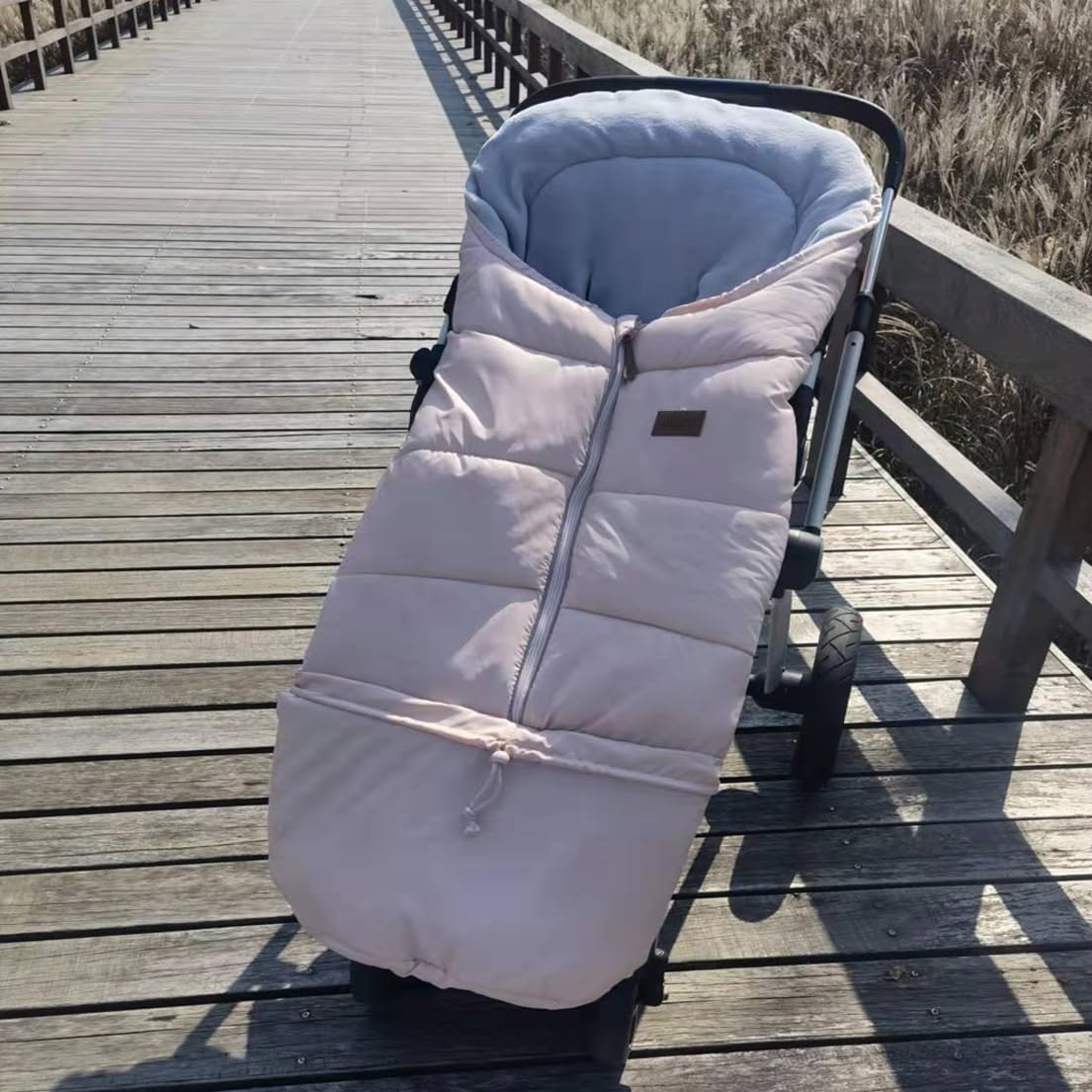 Length Ajustable Waterproof Stroller Winter Cover for All Stroller, XL,Good for Infant to Y5 pre-School Kids