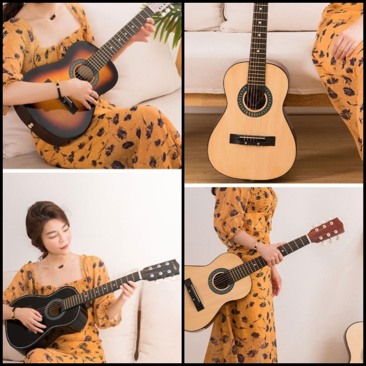 Amazon | クラシックギター 30インチののフォークアコースティック