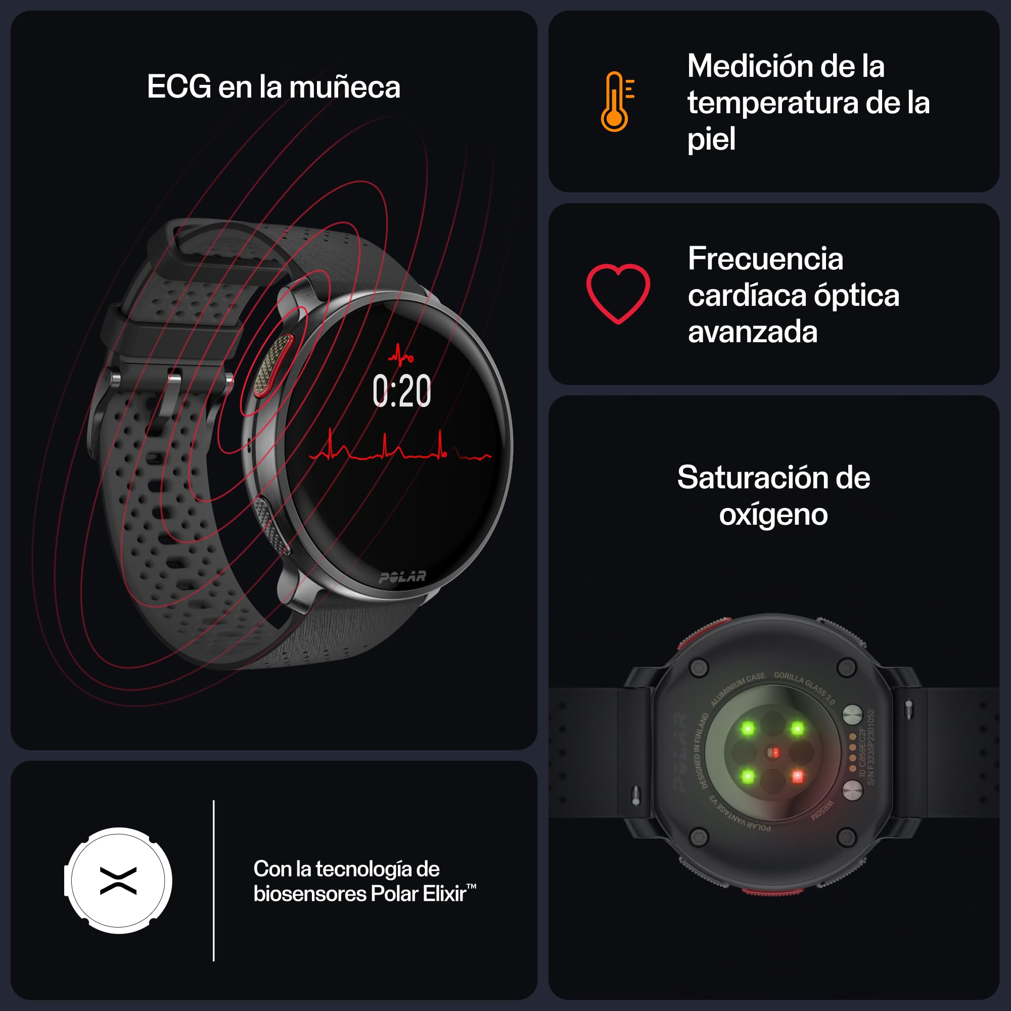 Polar Vantage V3 - Reloj deportivo con GPS, Monitor de frecuencia cardíaca avanzado, Duración de la batería ampliada, Smartwatch para hombre y mujer, Mapas offline, Reloj de running, Reloj de triatlón - 2