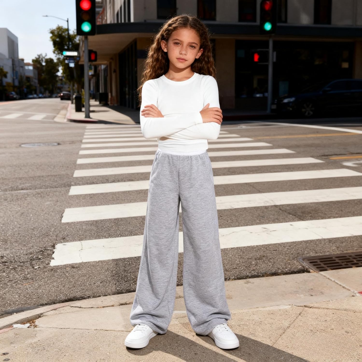 Girls Clothes 2 Piece Long Sleeve Shirt Tops Casual Pants Fall Winter Outfits for Teen Tween Girls 7-14 Years - Image 4