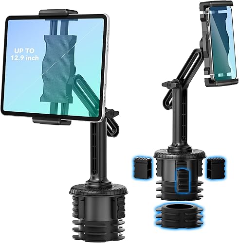 KDD Soporte para tablet para automóvil, soporte para iPad de automóvil, soporte para iPad para camión, soporte universal para portavasos de