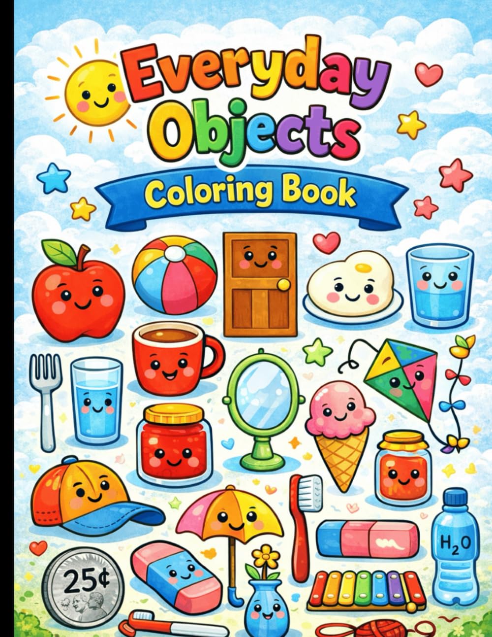 Everyday Objects Coloring Book for Kids Ages 3-6: Fun and Easy Coloring Pages of Common Items to Boost Creativity, Focus, and Early Learning