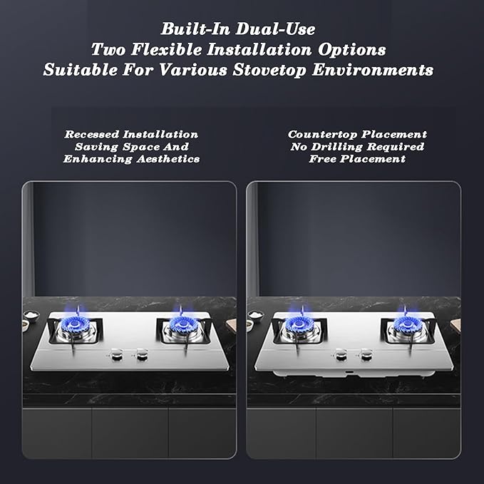 Estufa de Gas 2 Puestos 5.0kW Vidrio Templado Multigas miniatura 7