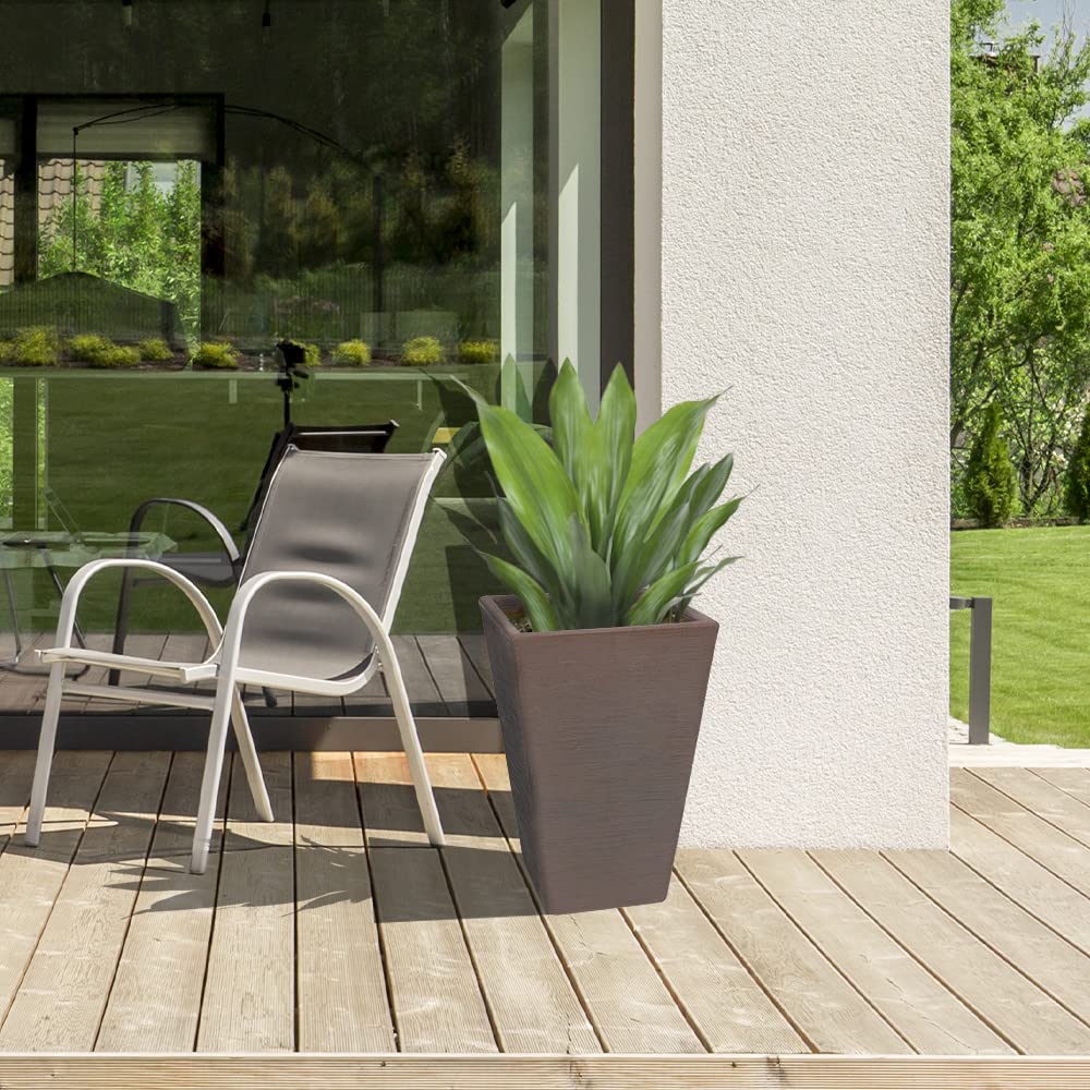 ECOBO 23.6 inches Eco-Friendly Rectangular Pot Planter, Elemento Indoor/Outdoor use, Durable, Versatile & Lightweight, Designed by Brazilian Artisans,