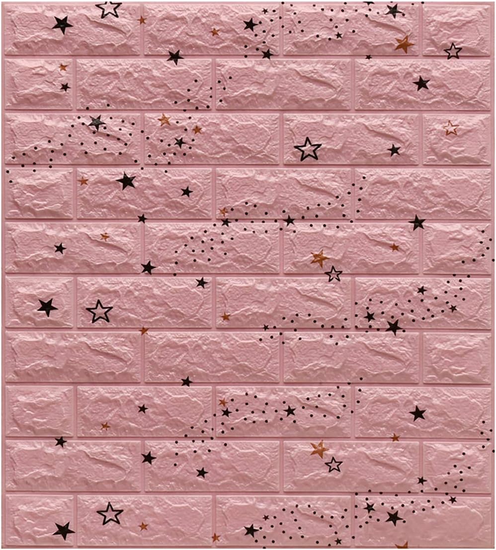 3D Self Adhesive Foam Wall Panel Sheets, Cover 11.5 sq feet, Peel & Stick Star Wallpaper Stickers for Kids Room Bedroom Decoration, Green