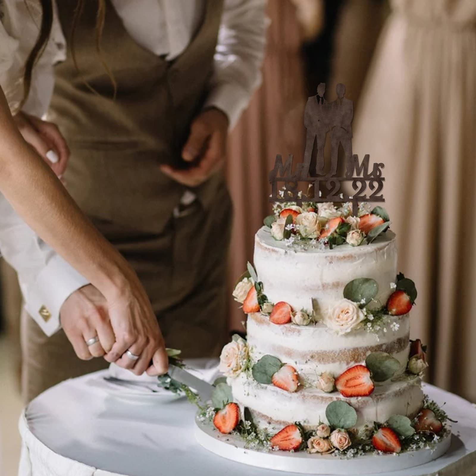 Iniziale P Lettera Topper per torta in legno rustico personalizzato qualsiasi lettera per matrimonio, festa di compleanno, decorazione per torte, matrimonio, fidanzamento, addio al nubilato, festa