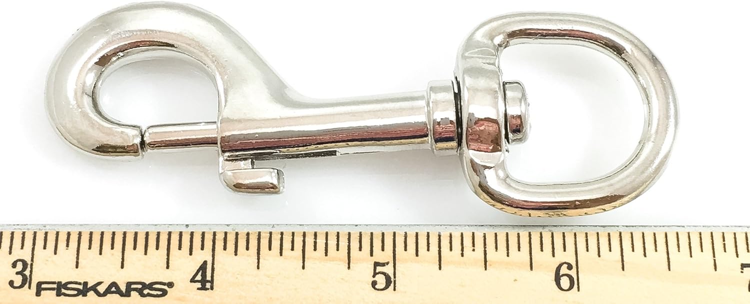 Swivel Snap Bolt Hooks 3/4" Nickel Silver Finish 6 Pcs