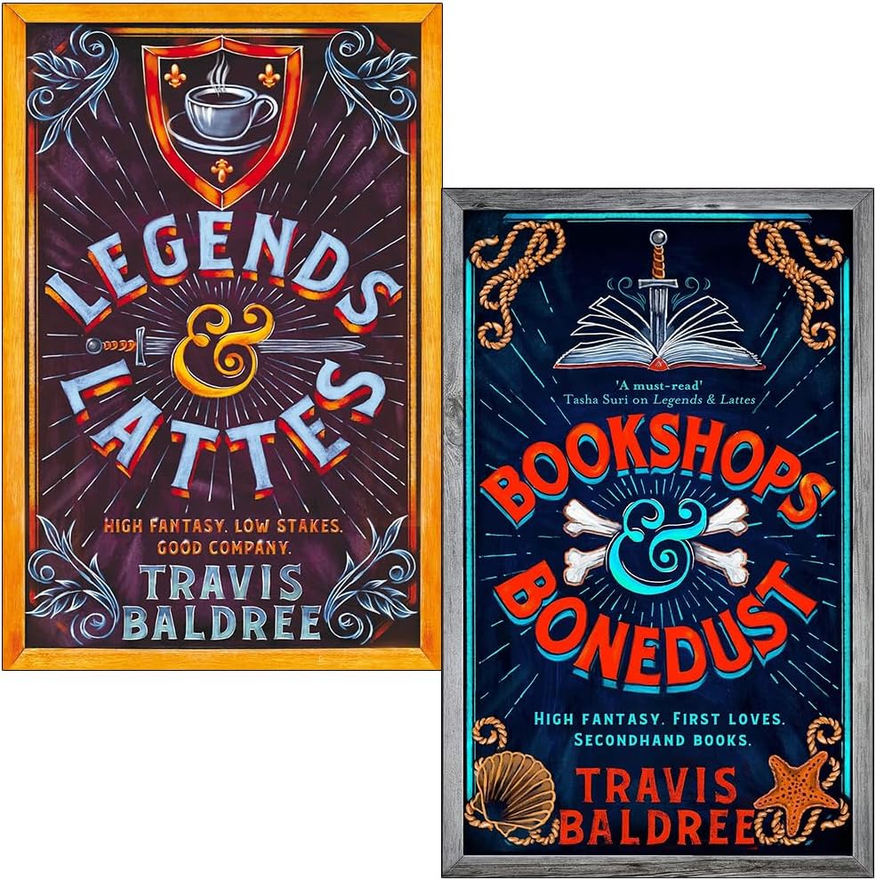 Travis Baldree Legends & Lattes Series 2 Books Collection Set (Legends & Lattes, Bookshops & Bonedust)