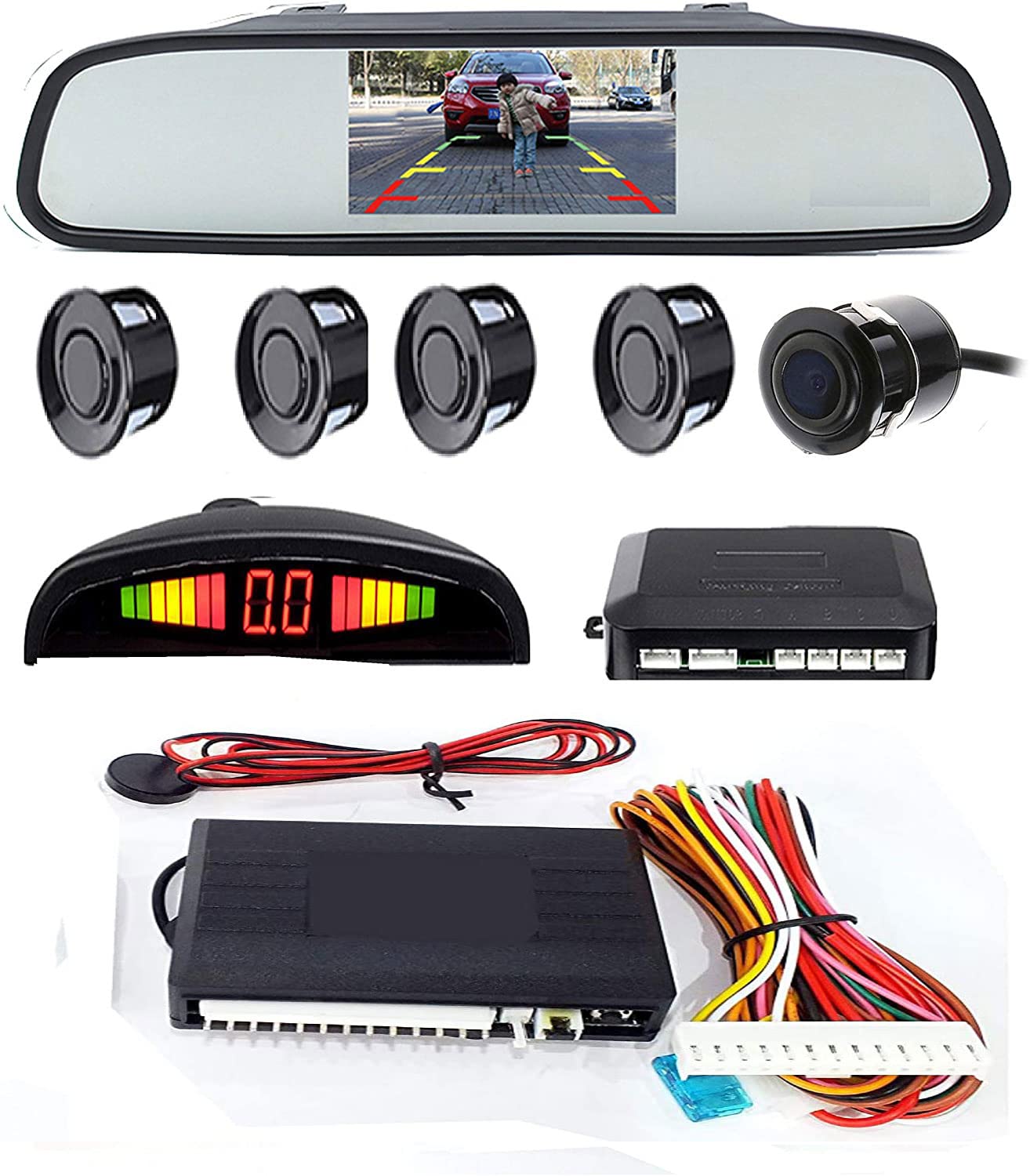 Buy Universal 4 Car Parking Sensors Car Reverse auto assistance Backup
