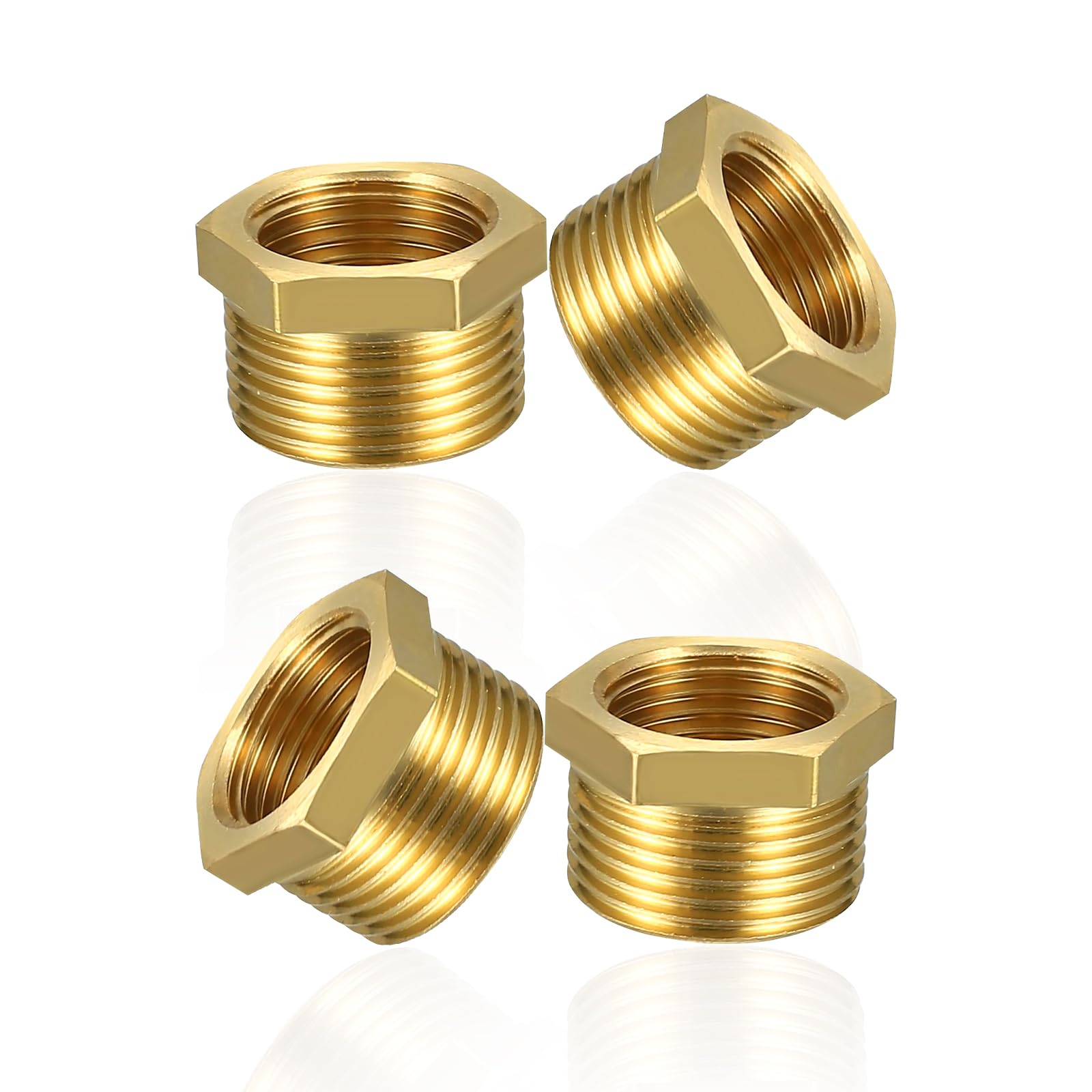 Reductor de latón adaptador 1/2 a 1/4 pulgada rosca macho hembra Ø20mm x Ø12mm accesorio tuberías agua