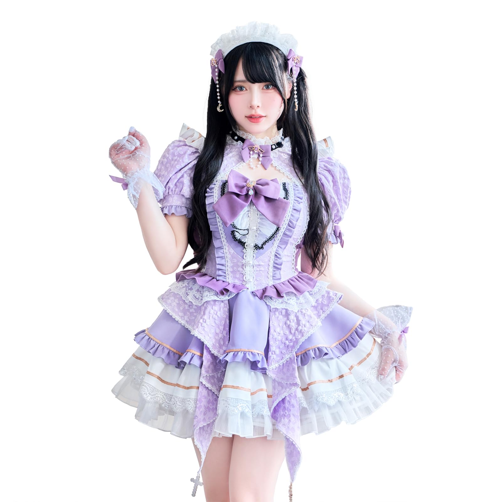 Amazon.co.jp: [Malymoon] コスプレ 魔法少女 マジカル ダマスク 青 赤