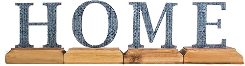 Letrero de madera rústica con letras acrílicas para decoración del hogar letrero decorativo independiente para estante de mesa o centro de mesa