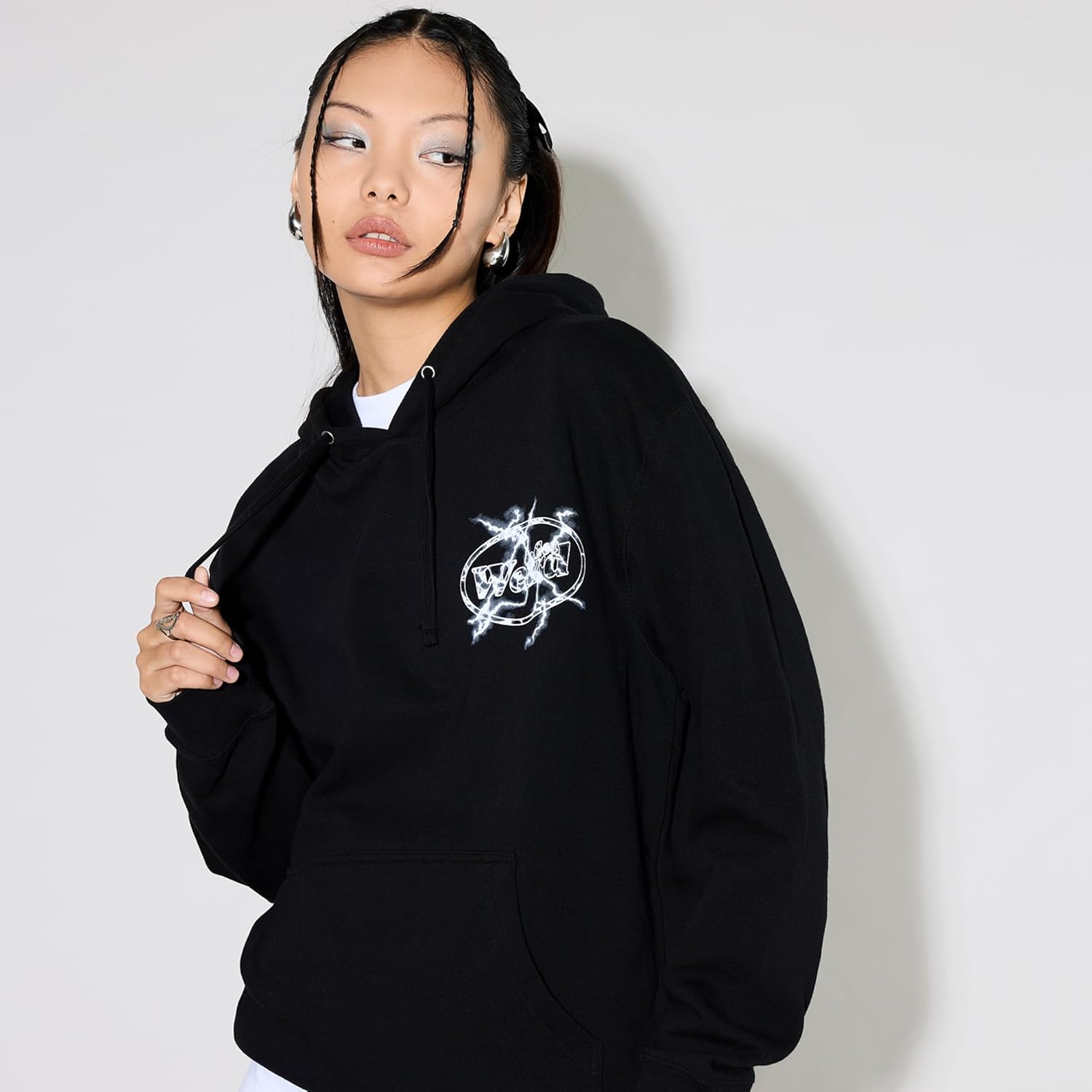 Get Weird unisex-adult Lighting Hoodie-black - Image 5