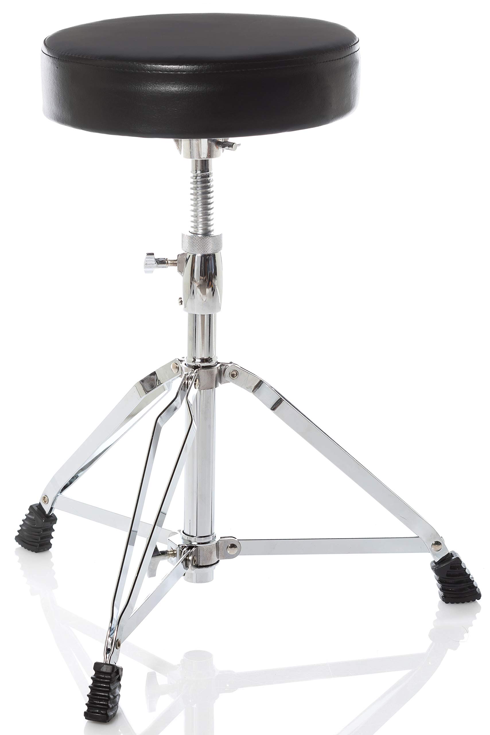 BESPECO SG40 - Sgabello in acciaio cromato con gambe a struttura doppia