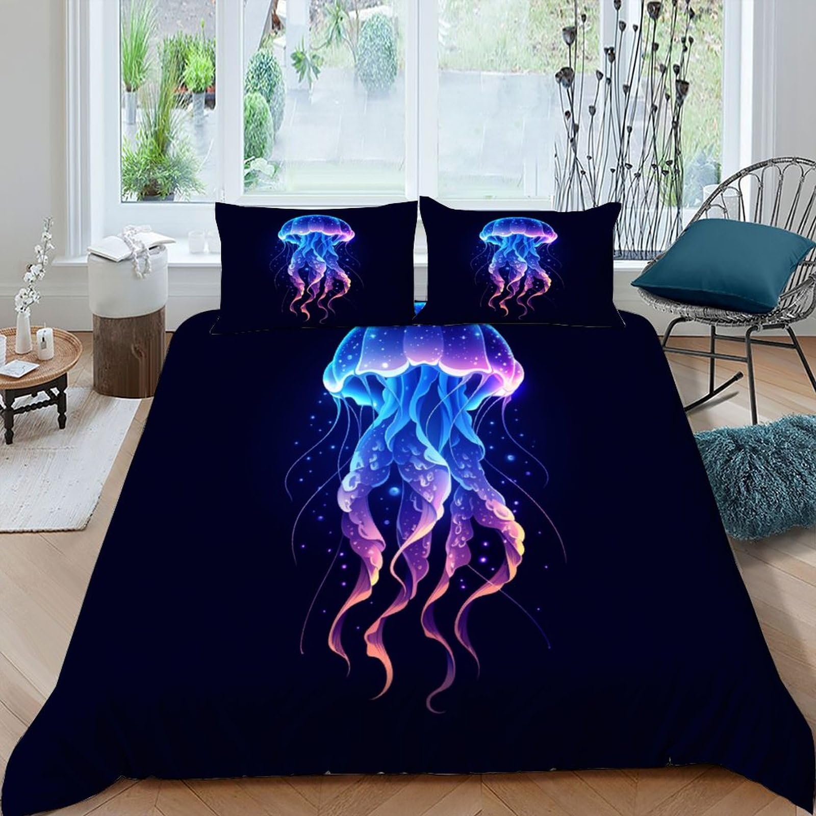 Housse de couette paon respirante pour transformer la chambre des garçons et filles