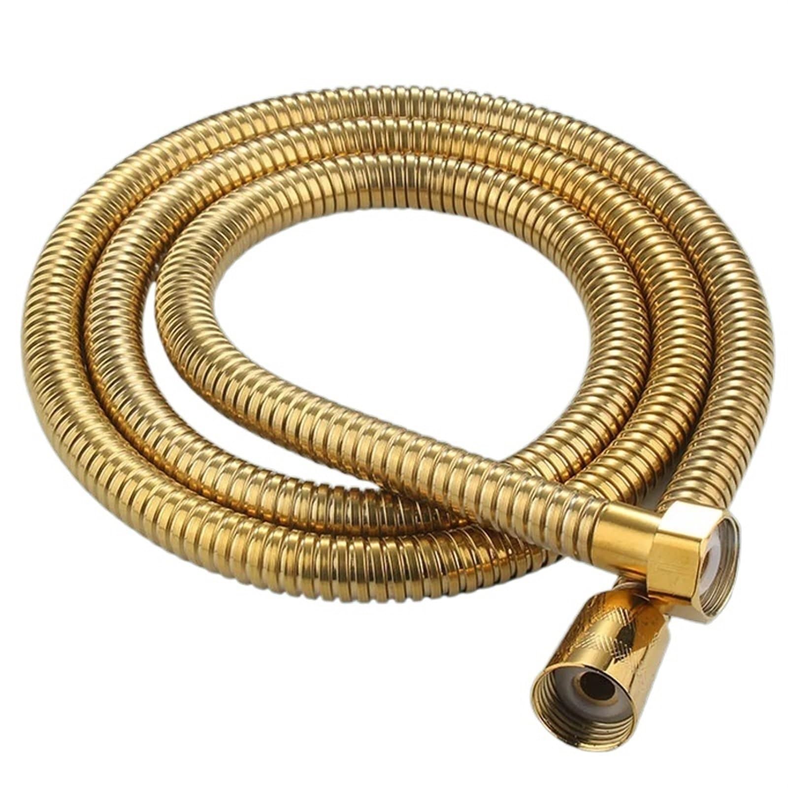 Manguera de ducha flexible de acero inoxidable, 80 cm de largo, tubo de fontanería de alta presión, diseño antitorceduras para una fácil instalación