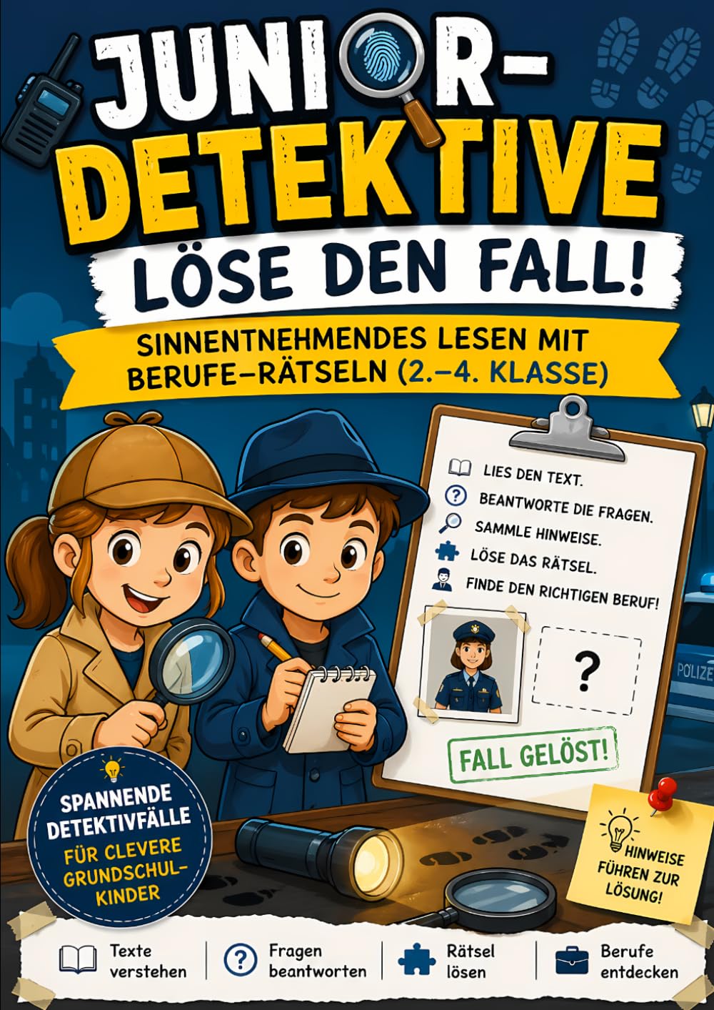 Junior-Detektive – Löse den Fall!: Sinnentnehmendes Lesen mit Berufe-Rätseln (2.–4. Klasse) (Junior Detektive - sinnentnehmendes Lesen)
