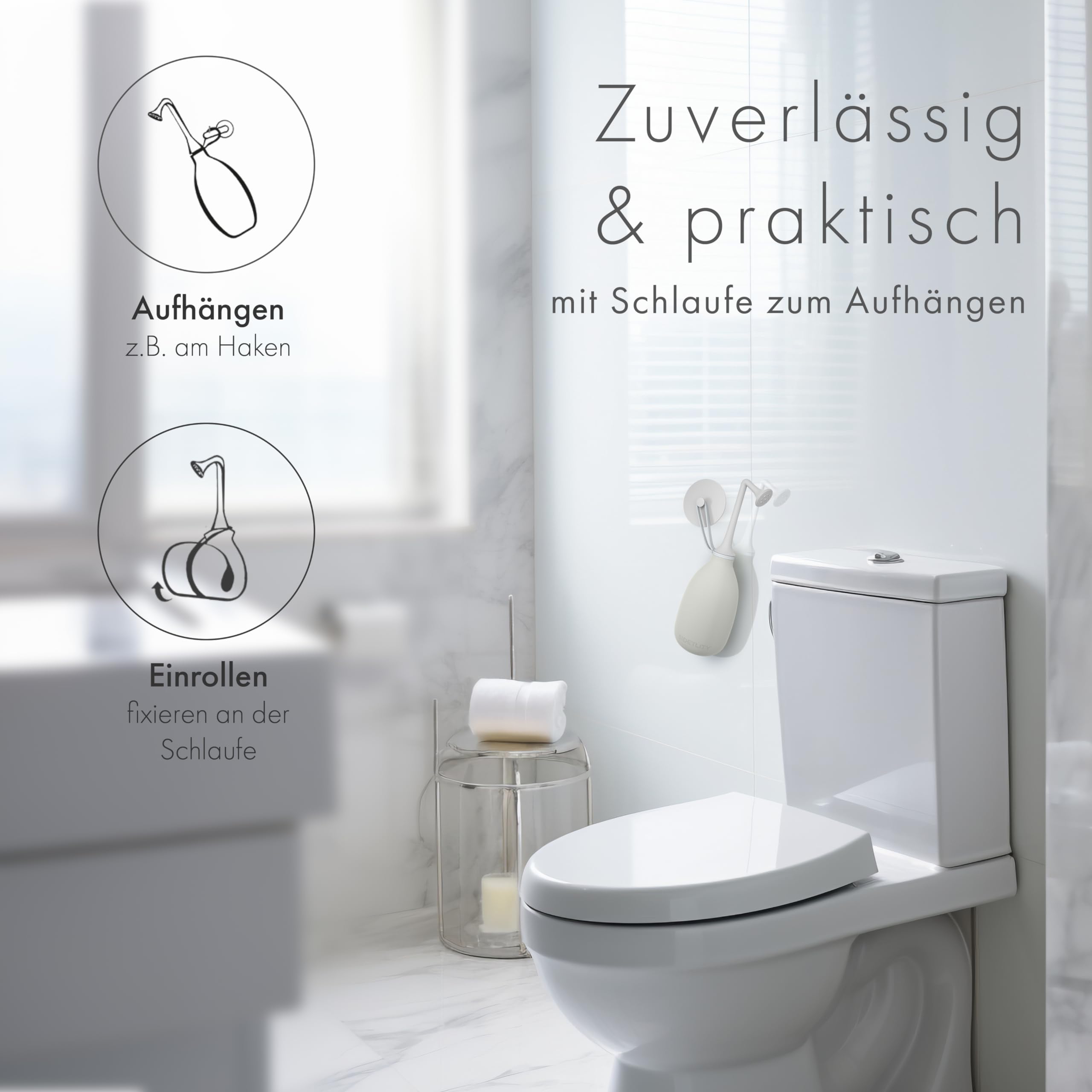 przenośny bidet, oszczędza papier, zastępuje wilgotne chusteczki, sprawdzi się w podróży, zrównoważony i estetyczny prysznic okolic intymnych