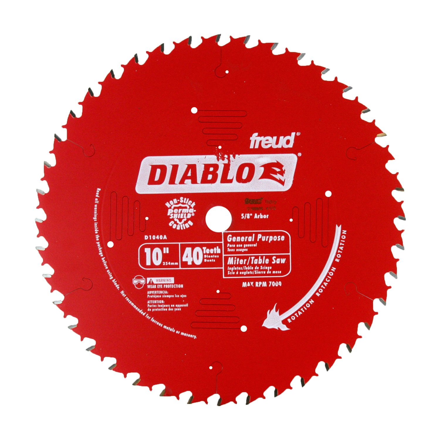 Diablo Tools 10 in. X 40 in. Tooth Carbide Circular Saw Blade