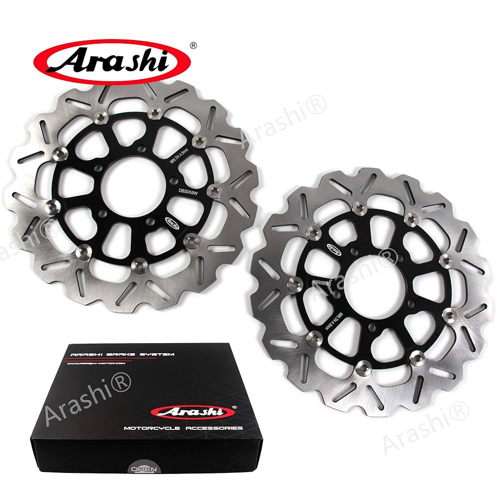 Arashi Front Rear Brake Disc Rotors for Kawasaki ZZR1400 ABS