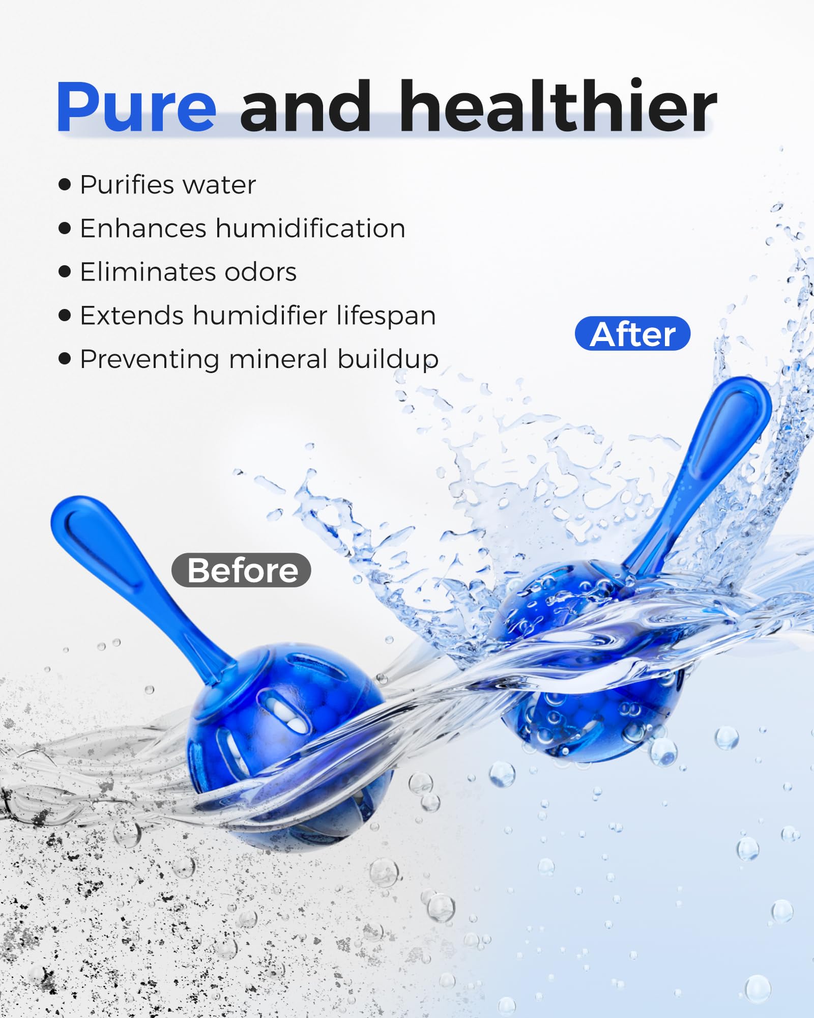 2 Pack] Humidifier Drops For A Clean Tank 400 Uses Food Grade Humidifier Cleaner Slows Residue Accumulation And